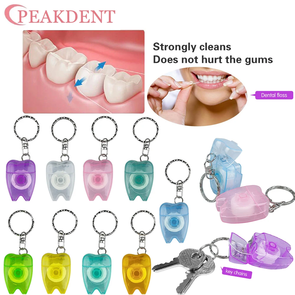 30 шт. зубная нить брелок для чистки полости рта 15 м