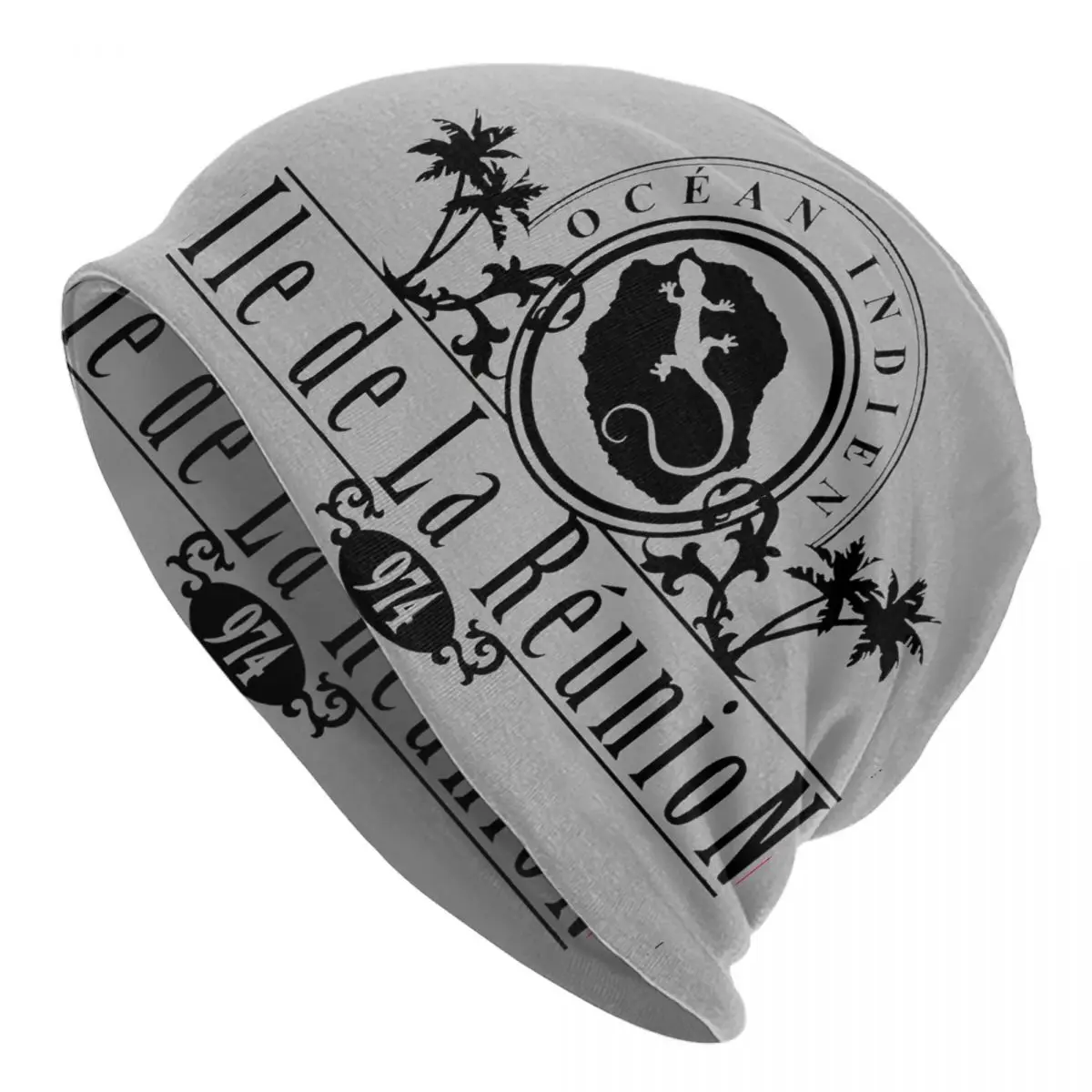 

974 La Reunion Et Margouillat Version Bonnet Hats sun casquette R181 Funny Unisex Skullies Beanies Caps Knit Hat Bonnet Hats