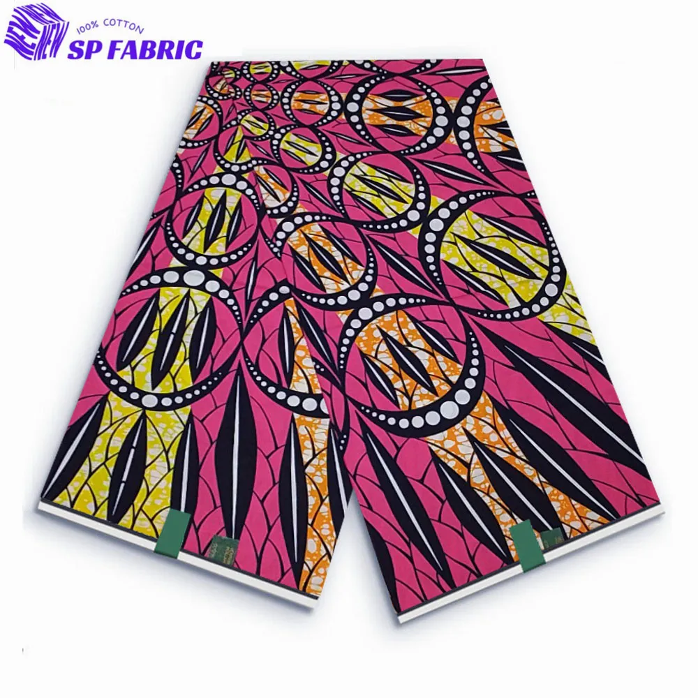 

African Wax Fabric 100% Original Super Fabric 6yards Nigerian Fabric Ankara Block Prints Batik Dutch Fabric For Wedding VL-79