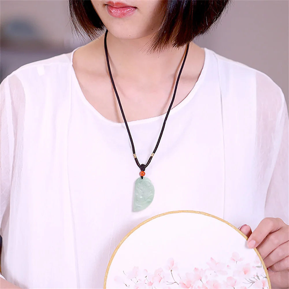 Ретро натуральный зеленый жадеит резной дракон Феникс пары кулон амулет