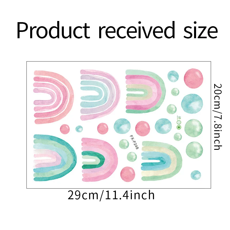 

MOONBIFFY наклейка на стену мультфильм радуга звезда сердце