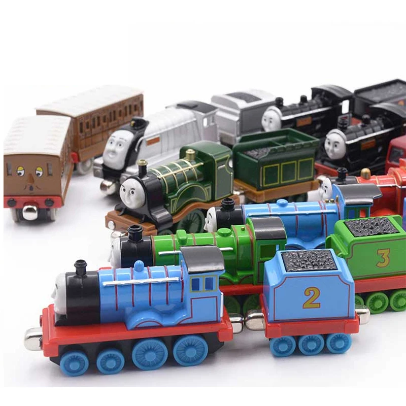 Игрушечный автомобиль Thomas and Friends Bash Dash подарок на Рождество поезд Percy магнитная