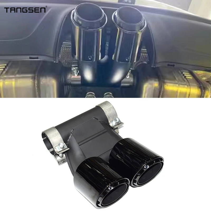 Для 09-24 Porsche Cayman 981 987 718 Boxster прямоугольный выхлоп модернизированный глушитель с