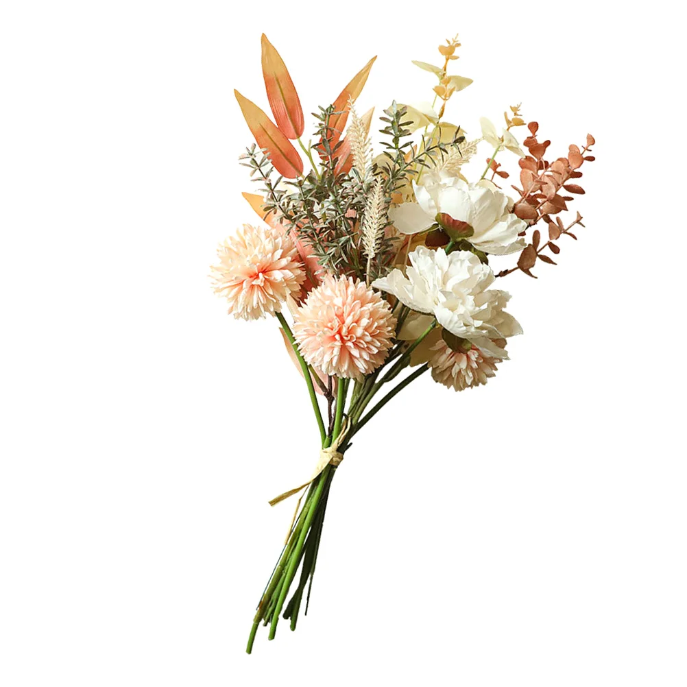 

Flowers Artificial Decorative Fake Dandelion Flower Simulation Flora Vaseroses Grave Gravesartifical Silk Dried Christmas