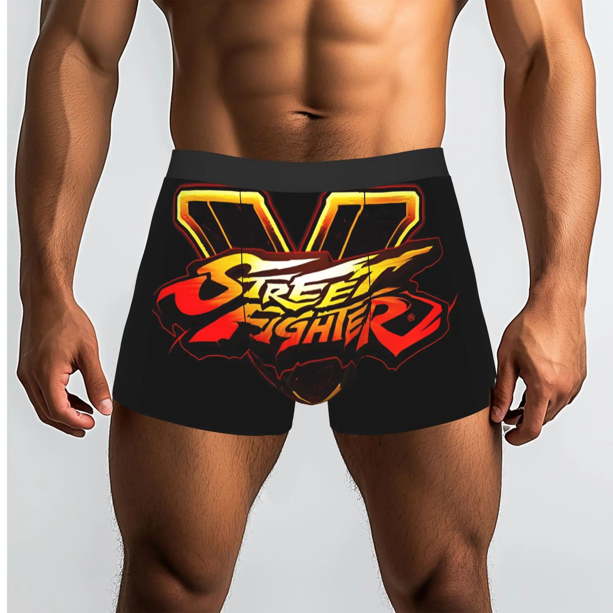 Фото Трусы Street Fighter V, дышащие трусики, мужское нижнее белье, шорты с принтом, трусы-боксеры №1