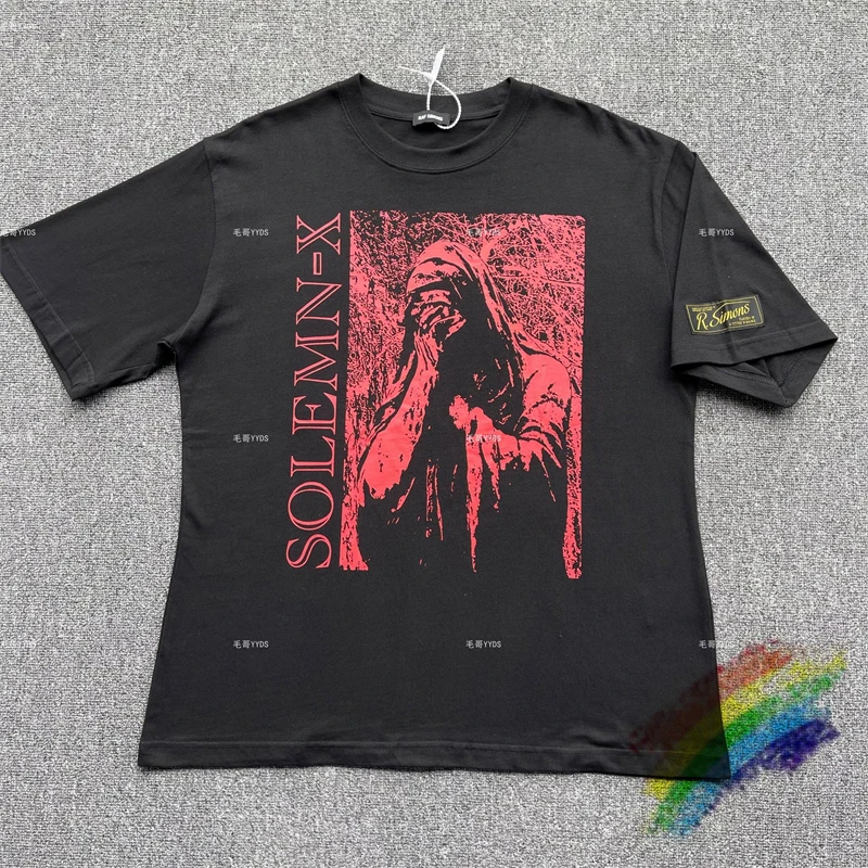 

RAF Oversized T-Shirt Men Women 2023ss Red Printing T Shirt Tee Casual Short Sleeve With Tag