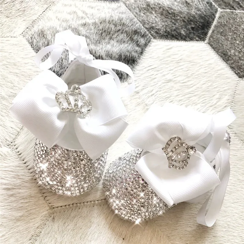 Фото Детские туфли-балетки Dollbling для девочек, розовые, с короной, для крещения, ручной работы, для мамы и дочки, блестящие, нарядные №3