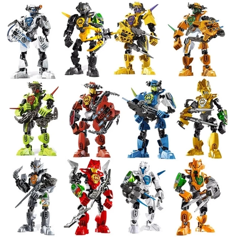 Звездный Воин солдаты Bionicle Hero завод всплеск Evo Stringer фигурки роботов строительные