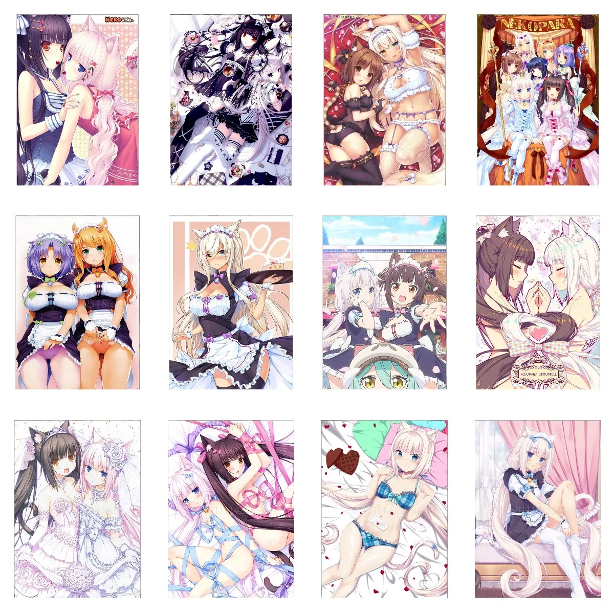 

Настенный плакат NekoPara Nekopara в стиле аниме Манга с шоколадной ванилью, Картина на холсте, декоративная подвесная картина для гостиной без рам...