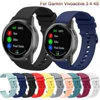 soft silicone wrist strap for garmin vivoactive 4 4s 3 strap smart watch band for garmin venu sq forerunner245 645 venu bracelet