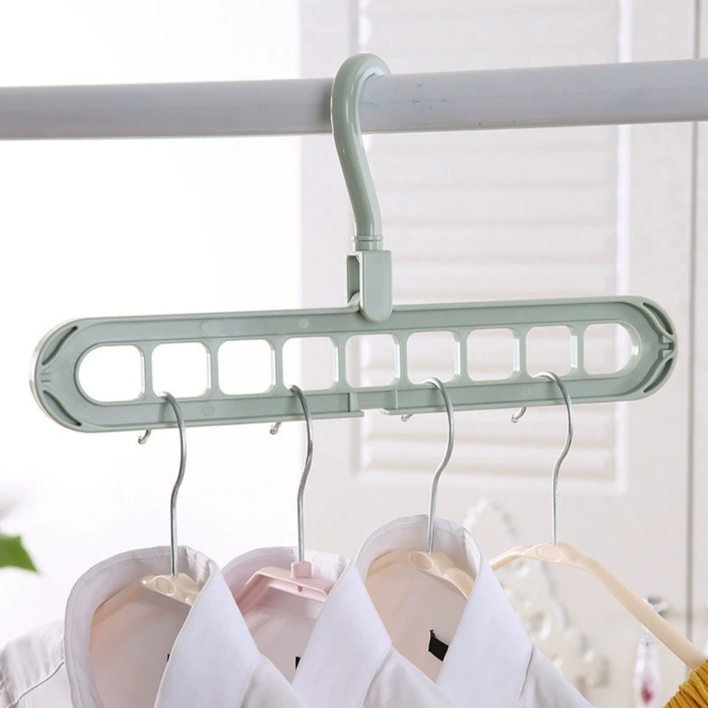 

Rotating Clothes Hanger Racks 9-Hole Multifunctional Storage Rack Both Horizontal And Vertical Anti Slip