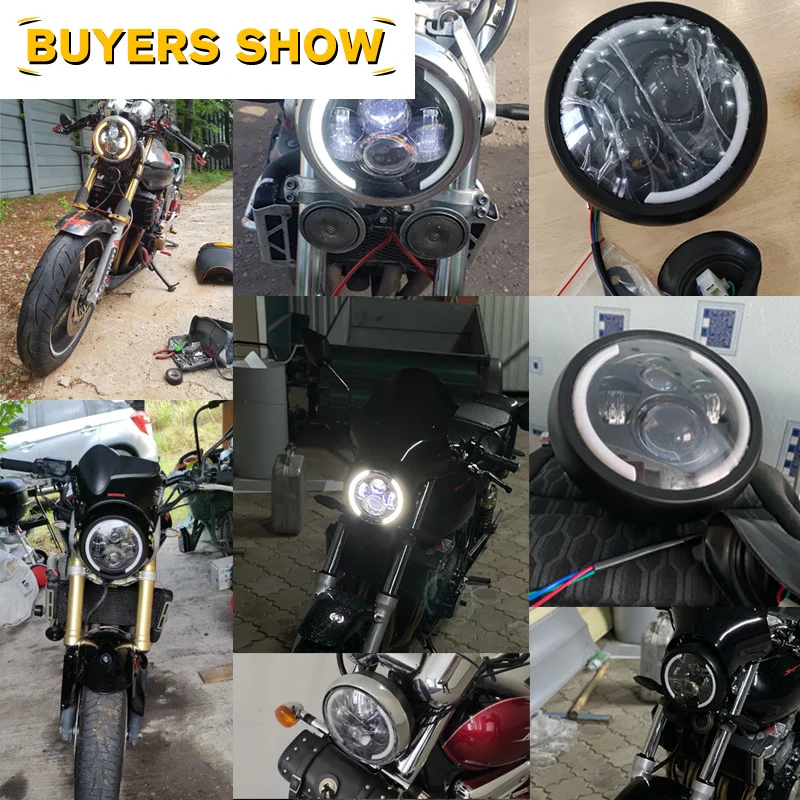 Новые мотоциклетные фары 12 В модифицированные аксессуары для мотоциклов 7 5 дюйма