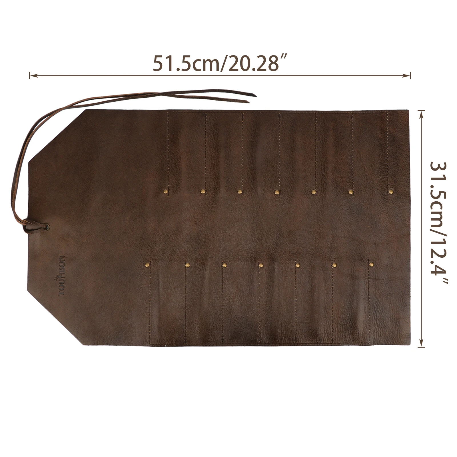 Сумка для инструментов кожаная в винтажном стиле (12 отделений) | Инструменты
