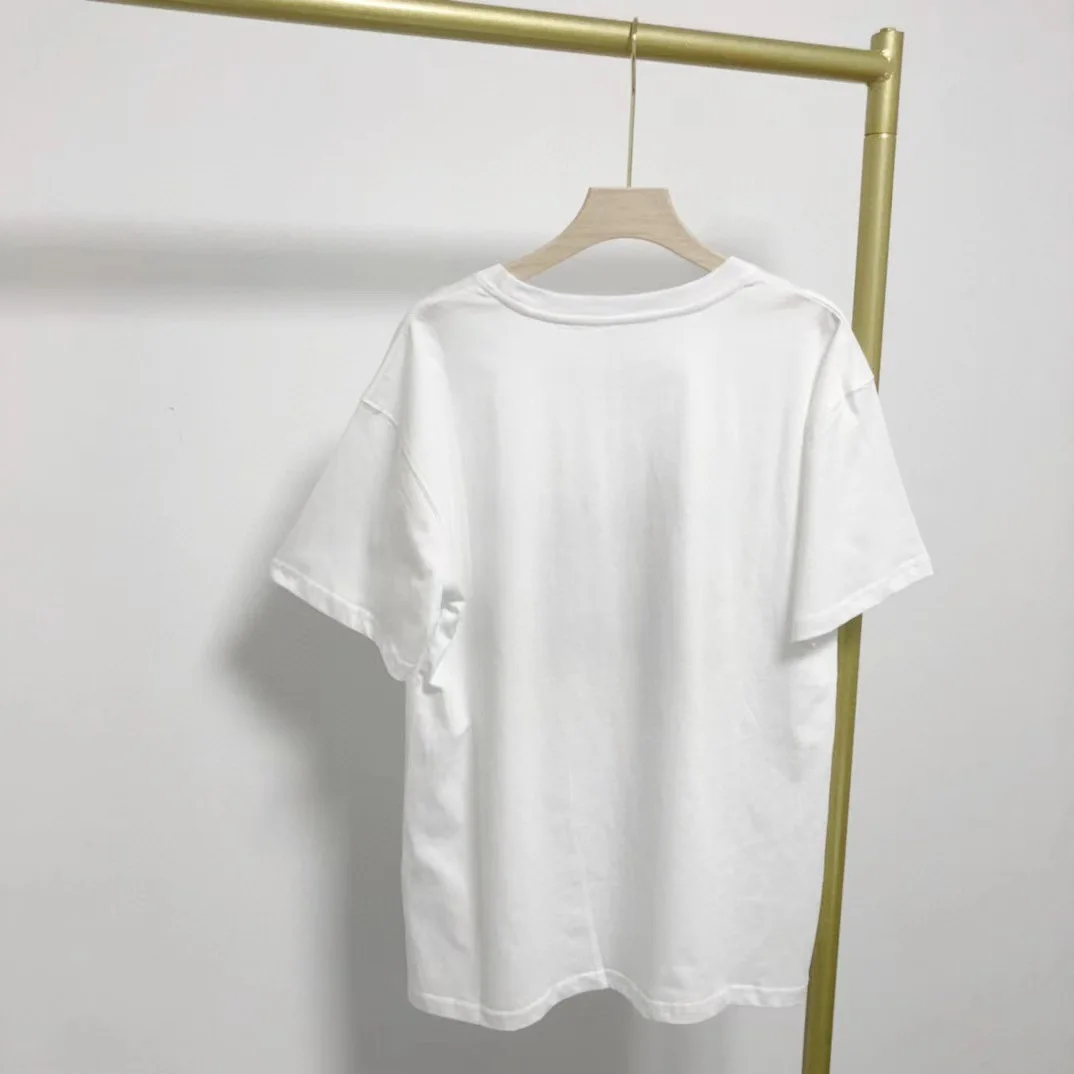 

Women's T-Shirt Letter Color Contrast Print Short Sleeve O-Neck Casual Tee Tops