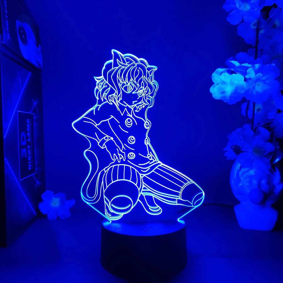 3D Аниме лампа HxH Neferpitou Hunter x Cat Girl милый Декор для комнаты светодиодный