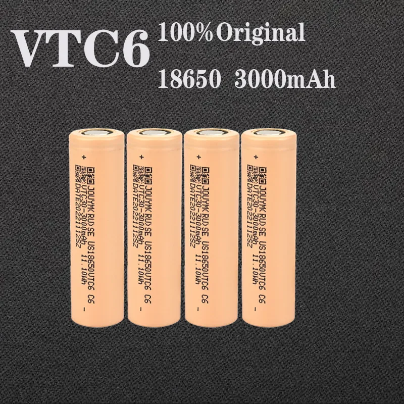

US18650 VTC6 3000mAh 3.7V replaceable lithium-ion battery, suitable for various electronic toys and tool screwdrivers