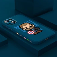 cartoon spiderman avengers for apple iphone 13 12 mini 11 pro xs max xr x 8 7 6s se plus liquid left silicone soft phone case