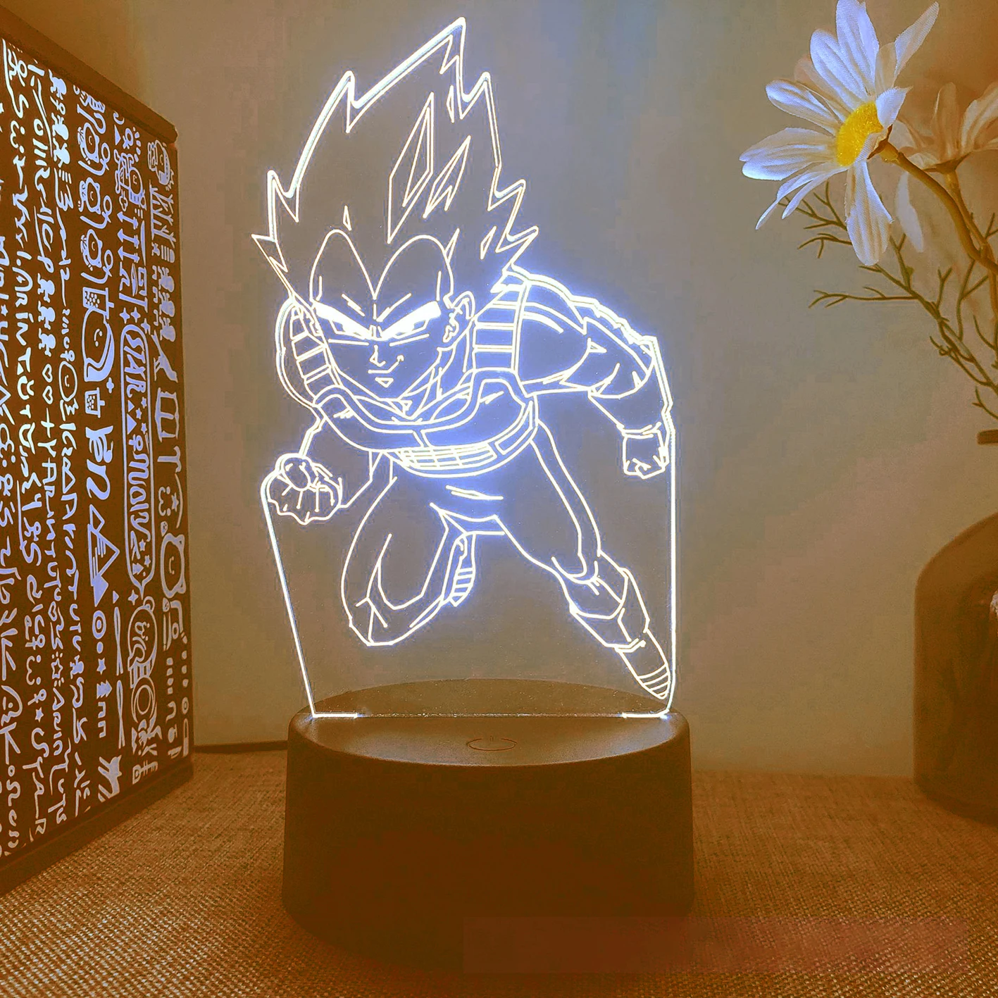 Dragon Ball Z Son Goku Anime 3D Night Lights Broly Vegeta Giren Lighting DBZ Led Goha Lamp Visual Desk Birthday Gifts