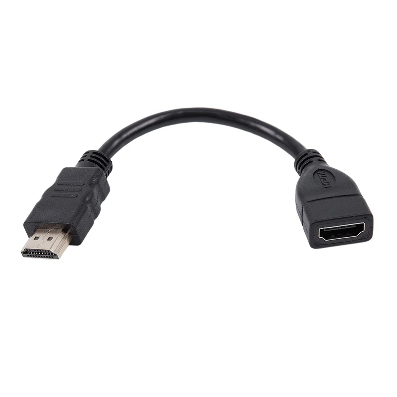 

Hdmi-Compatible Male To Female Extender Cable Short And Convenient For Google Chrome Cast, Fire Tv Stick, Roku Stick Connection