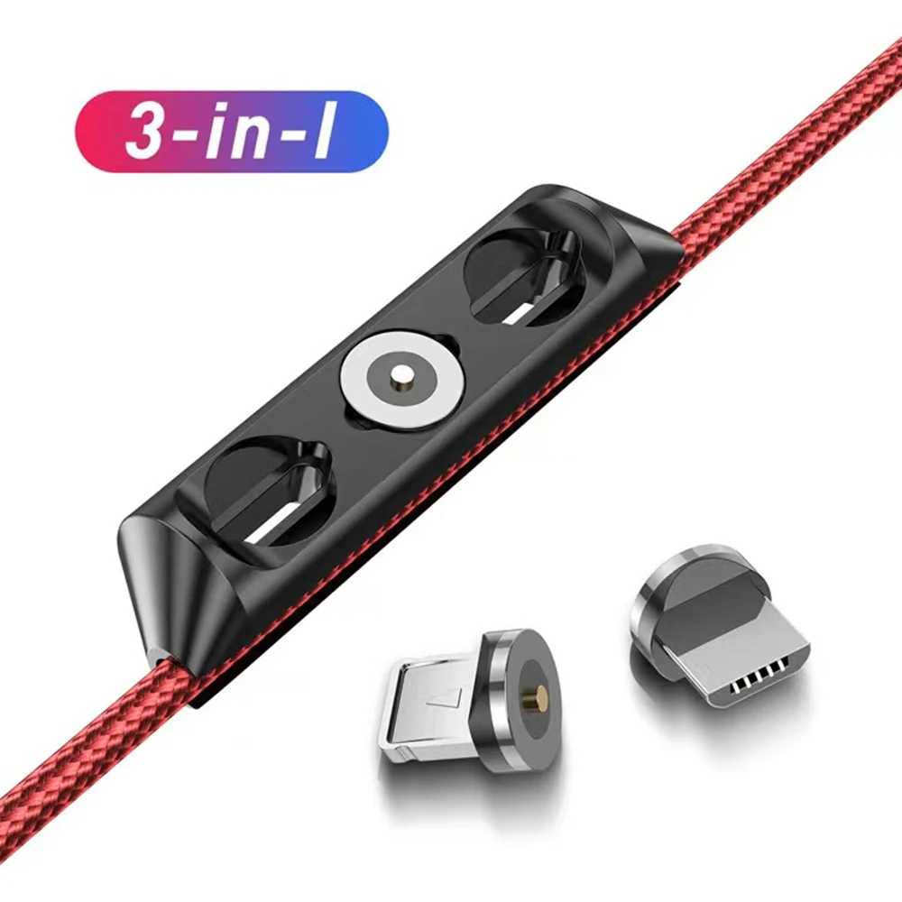 

Magnetic Plug Box Portable Storage For iPhone Type C Micro USB Cable Plug Magnet Connector Head Container Cable Plug Case