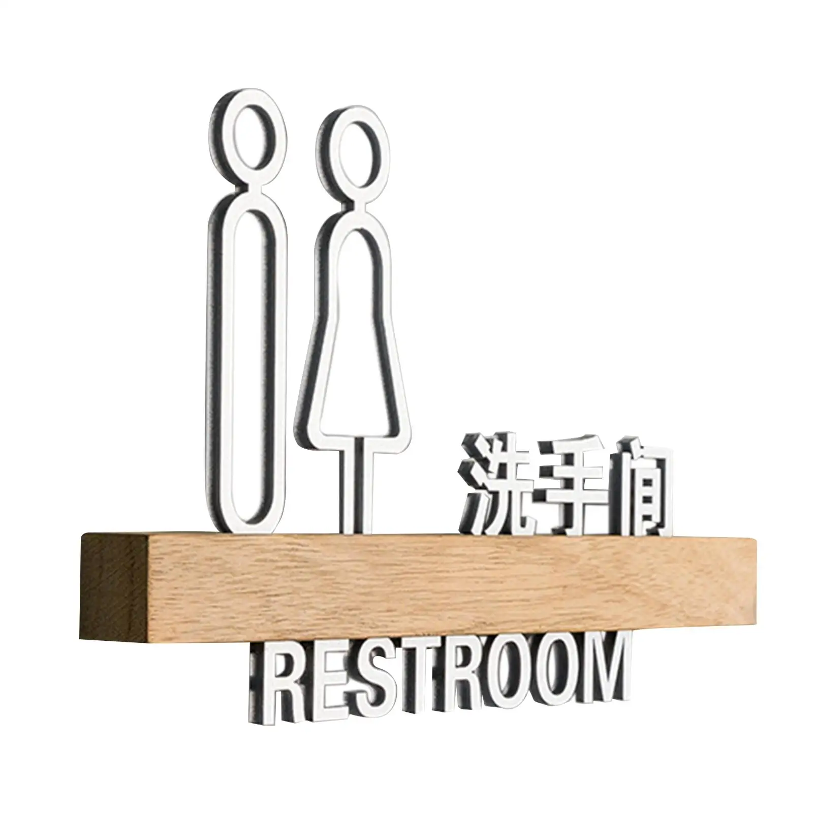 

Toilet Sign Bathroom Door Signage Bathroom Sign for Bathroom Washroom Hotel