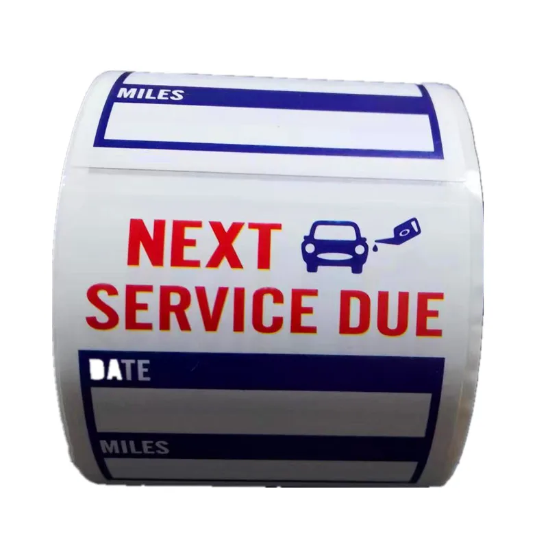 

2 "50 мм следующий срок службы, автомобильные наклейки, самоклеящиеся автомобильные этикетки для обслуживания автомобиля, кухни, наклейки на холодильник, рулон