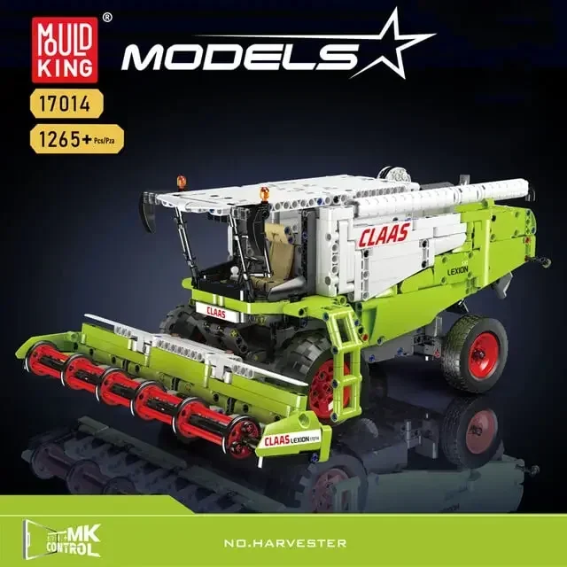 New MOULD KING технический трактор комбайн электрический RC MOC строительные блоки