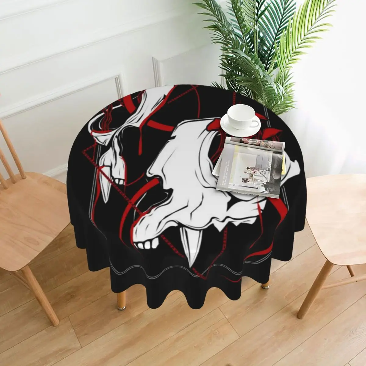 

Impaled Feline Tablecloth 60in Round 152cm Waterproof Home Decor Great Gift