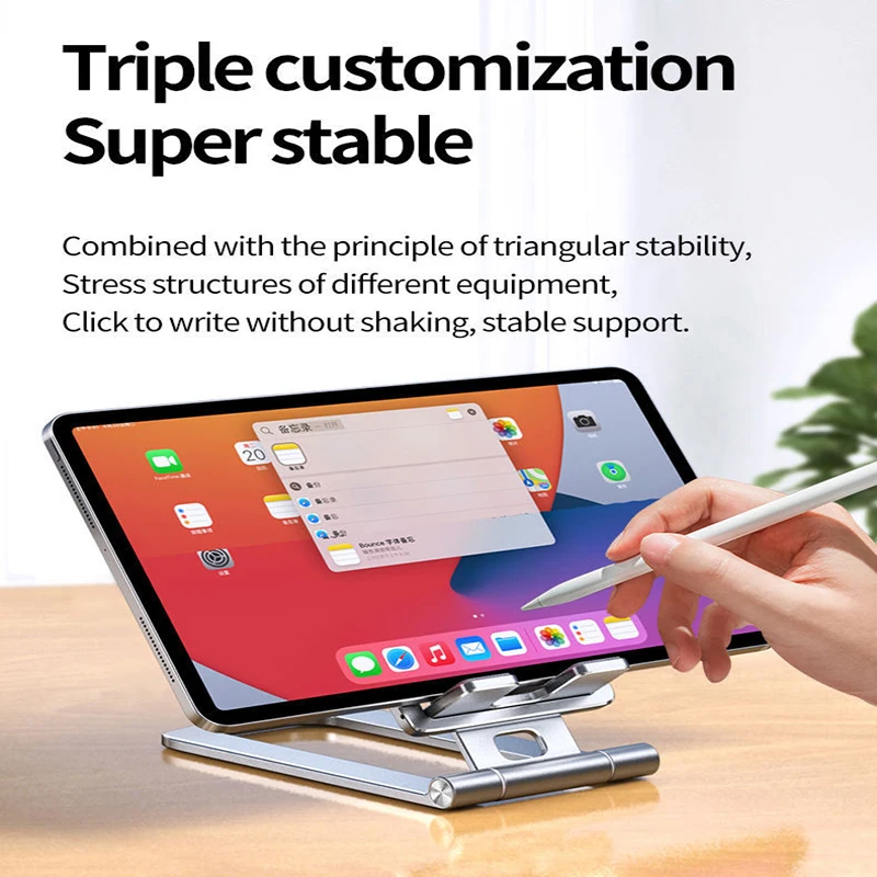 Универсальная подставка для телефона и планшета алюминиевый складной ажурный