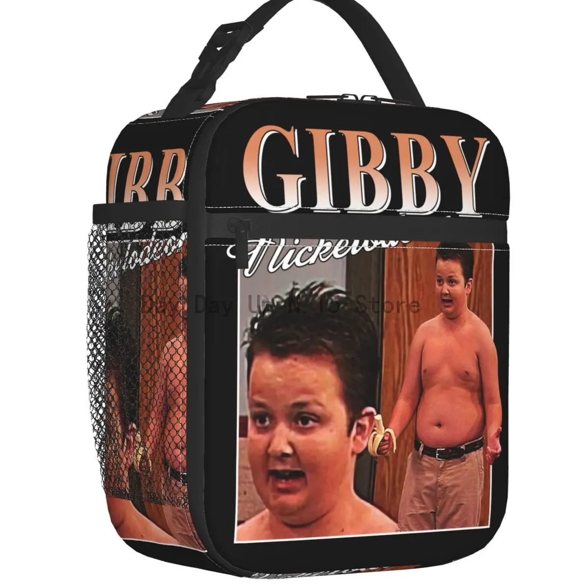 

Funny Gibby Icarly Meme Insulated Lunch Bag for Women Portable TV Show Noah Munck Cooler Thermal Bento Box Office Work School