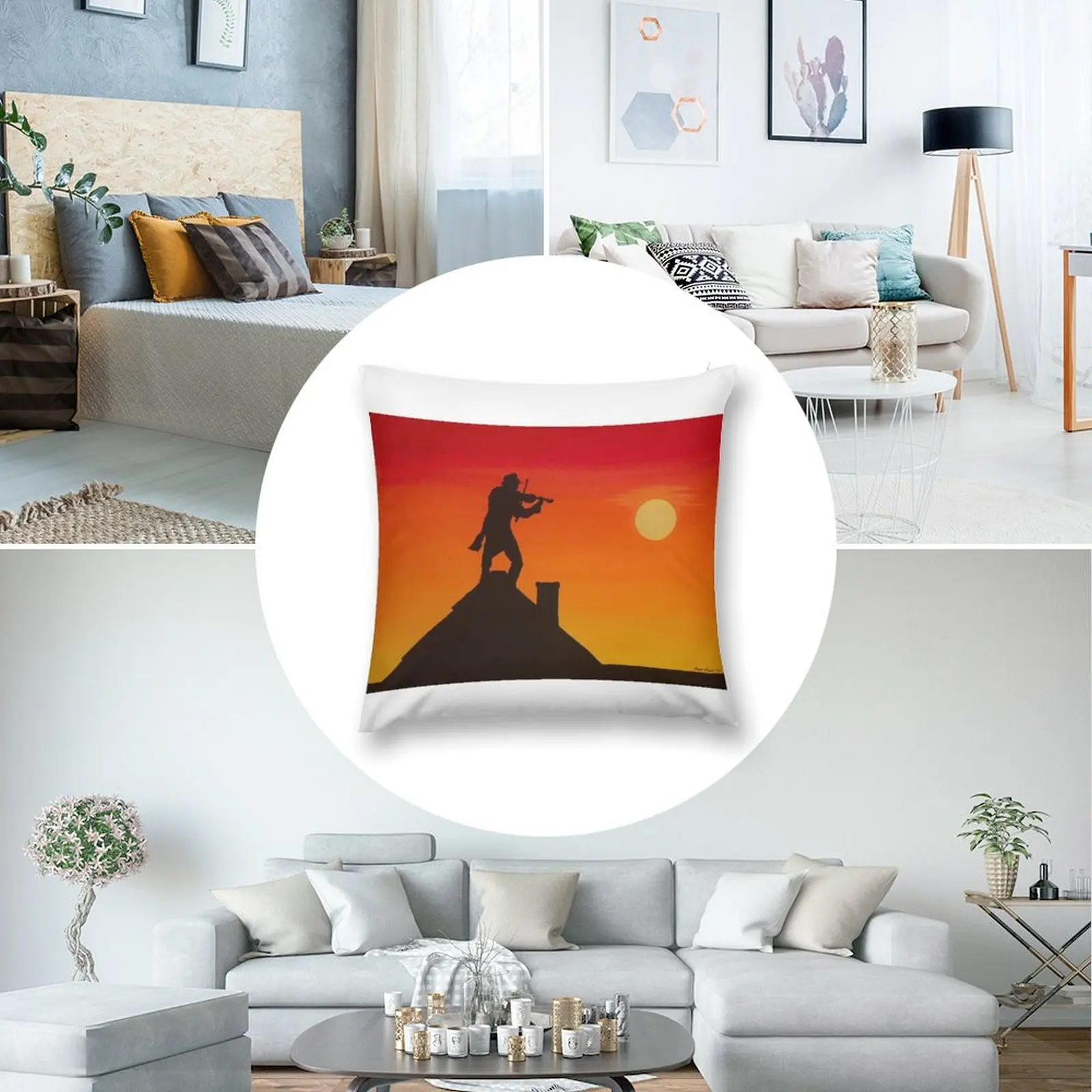 Декоративная подушка Fiddler на крышу рождественские наволочки декоративные