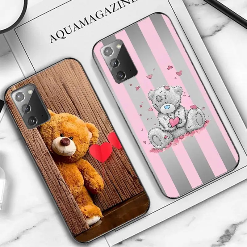 

Cute Teddy Bear Phone Case for Samsung Note 5 7 8 9 10 20 pro plus lite ultra A21 12 72