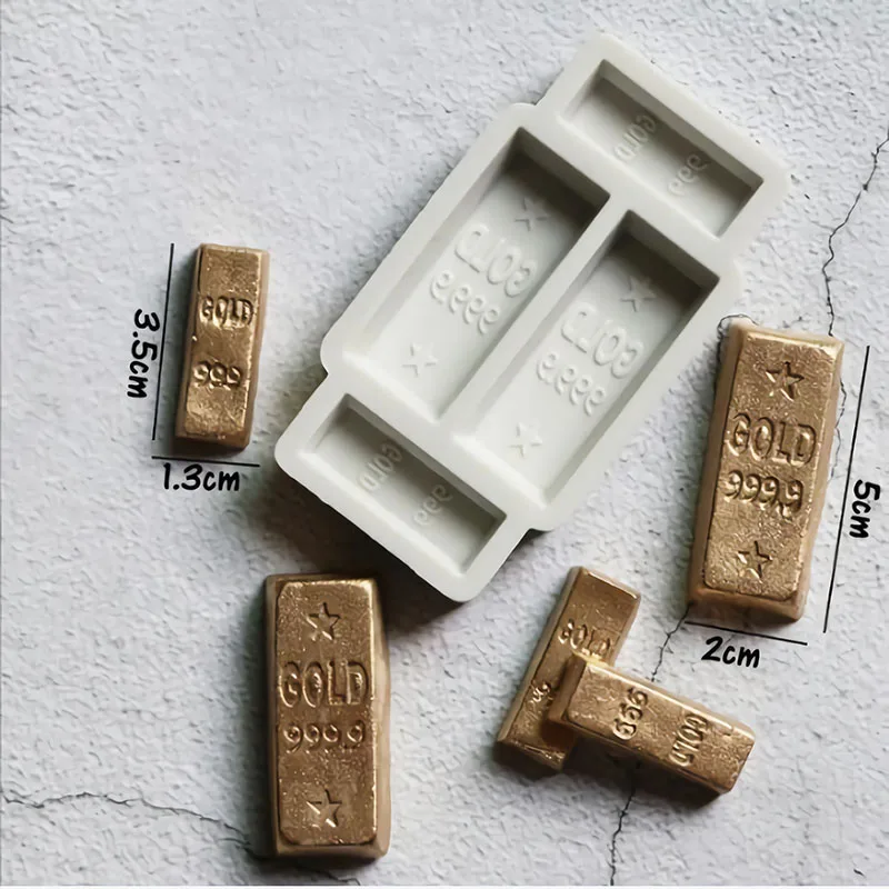 

Simulation Gold Bars Silicone Mold Fondant Cake Decoration Mould Sugarcraft Chocolate Baking Tools For Cake Gumpaste Form