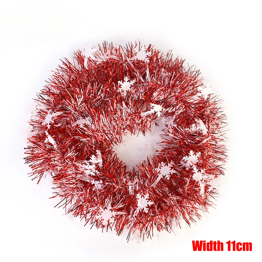 

Красная пластиковая снежинка лента 2 метра