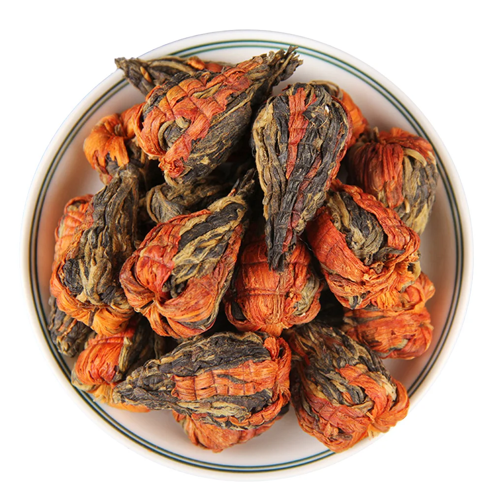 

2022 Yunnan Black Chinese Tea Handmade Lily Pagoda Dianhong Fengqing Black Chinese Tea 100g No Teapot