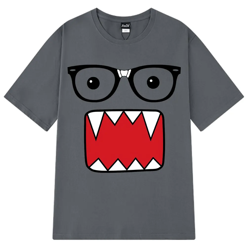 Domo Kun забавные юмористические модные футболки мужские и женские повседневные футболки из 100% хлопка Harajuku с коротким рукавом негабаритная футболка унисекс (art.: 3920cdbf58835) - 3920cdbf58835