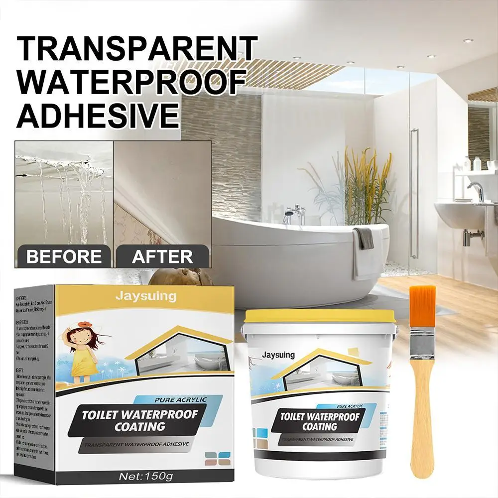 

Прозрачный водонепроницаемый клей-покрытие, невидимая паста, герметик, клей для ремонта крыши, ванной комнаты, 150 г