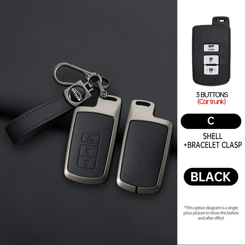 Чехол для ключей из цинкового сплава для Toyota Rave 4 2017 Auris Camry 50 2012 Land Cruiser Highlander 2015 Avalon Corolla Fob