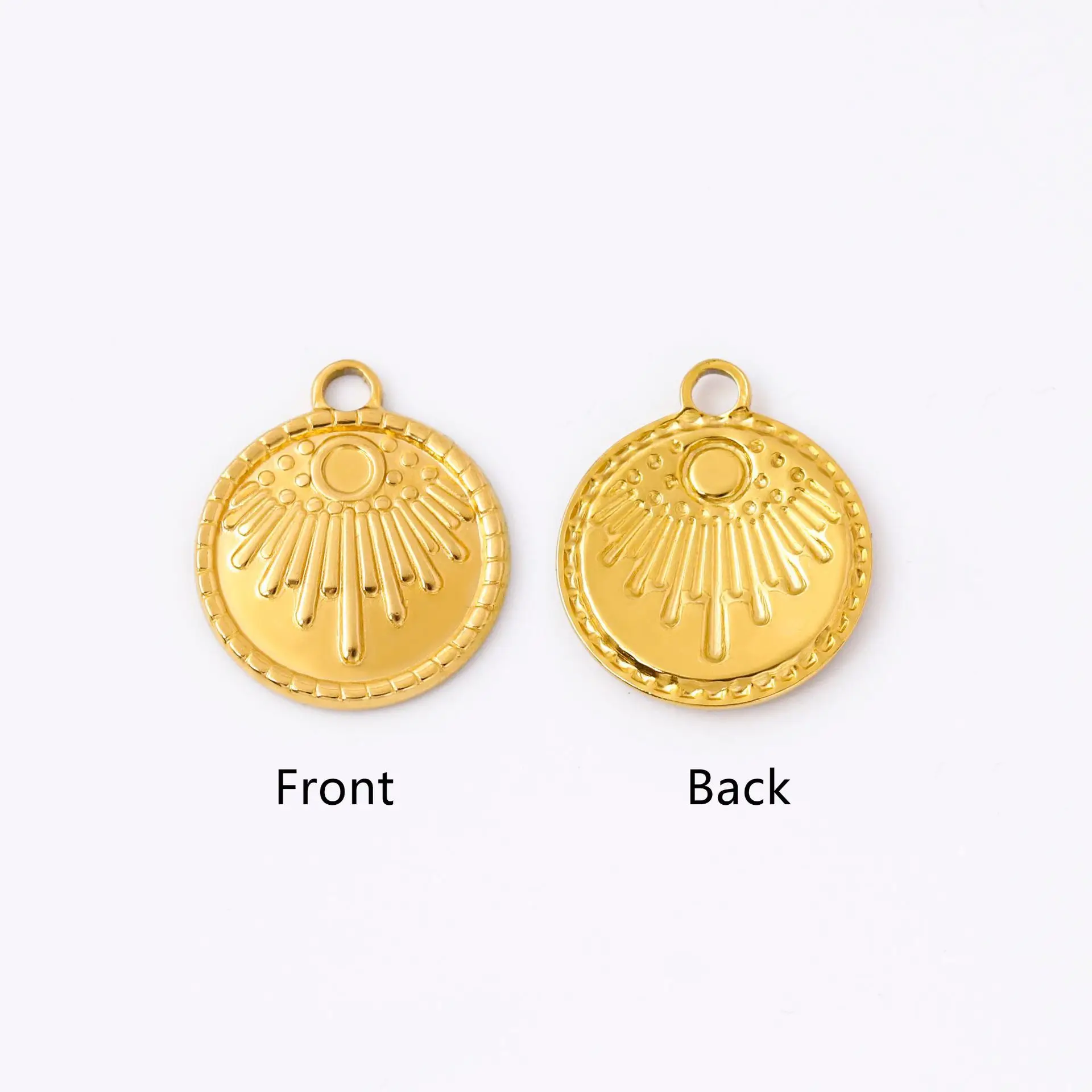 3Pcs/Lot Personality Stainless Steel Sun Charms for Jewelry Making 3D Round Pendant Charm DIY Bracelet Earrings Accessories New