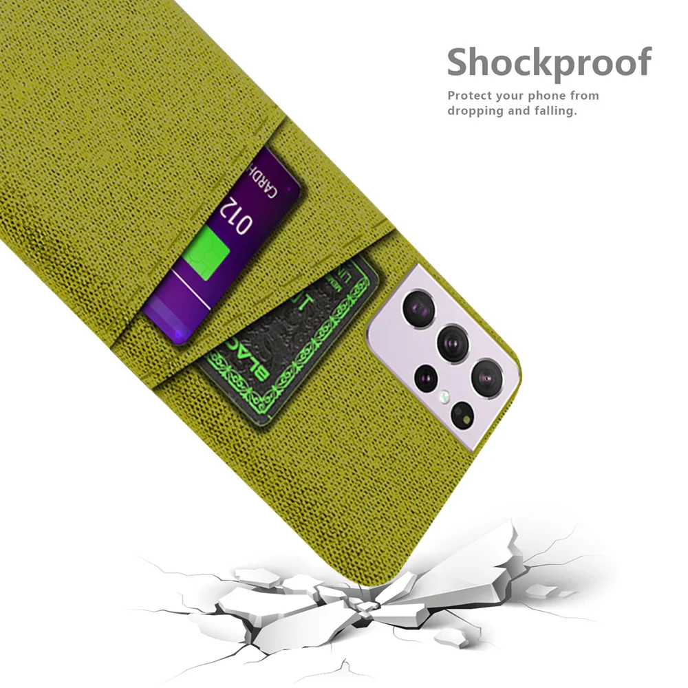 

Case for Samsung S21 Ultra Luxury Fabric Dual Card Phone Cover For Samsung Galaxy S22 Ultra S21 Plus FE S21+ Coque Funda