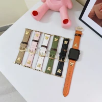 leather strap for apple watchband 40mm 44mm 38mm 42mm 41mm 45mm watchband smartwatch bracelet iwatch series 7 6 5 4 3 se band