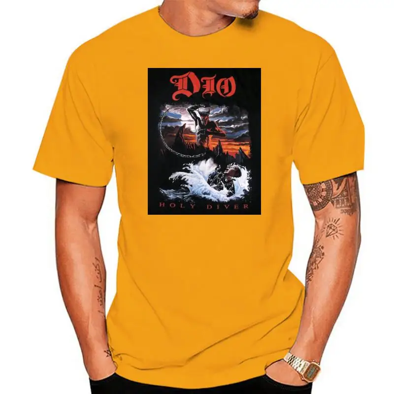 

Dio ' Holy Diver Album' T-Shirt - Neu Und Offiziell Cotton Printing Men Tops Tee Shirt