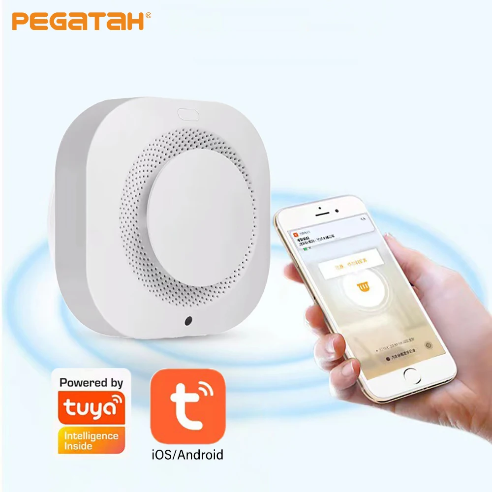 

Smoke Detector Tuya WiFi Smoke Alarm Fire Protection Smokehouse Combination Fire Alarm Home Security System Firefighters
