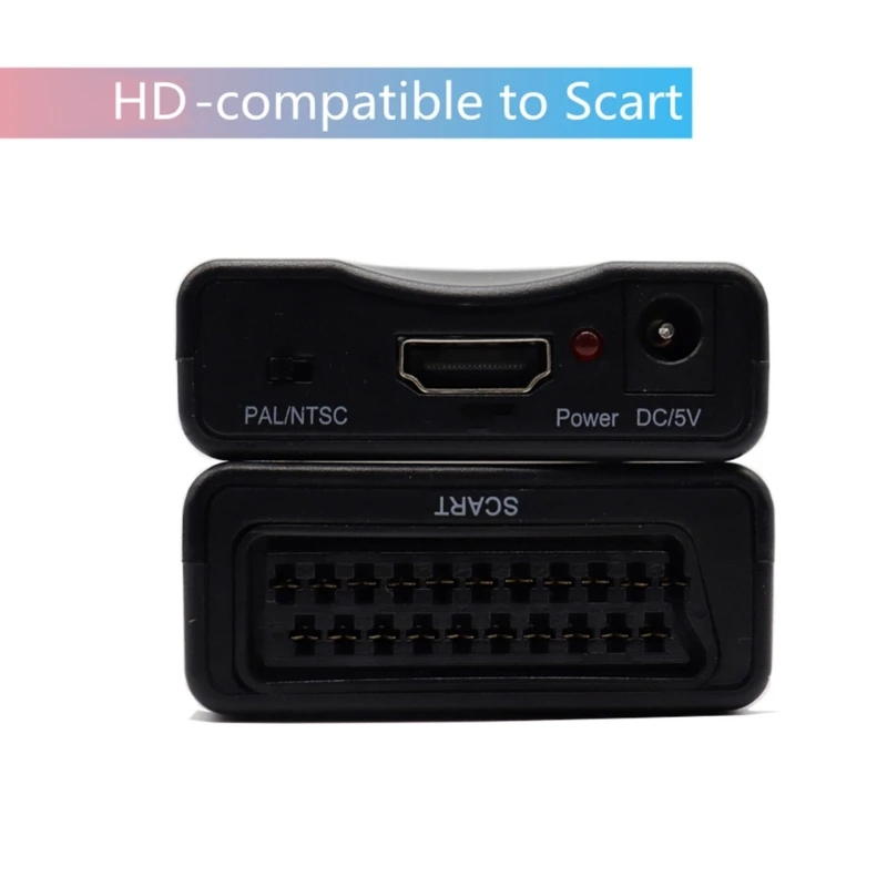 

1080P SCART Video Converter with USB Cable For HDTV Box DVD Television Signal Upscale Converter