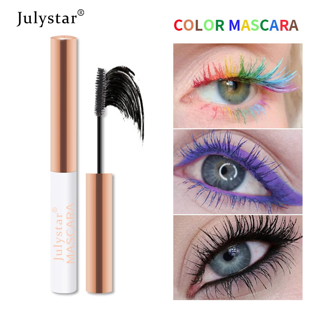 

Colorful Mascara 8 Colors Silk Fiber Eyelashes Lengthens Eyelashes Waterproof Long Lasting No Clumping Smooth For Women Makeup