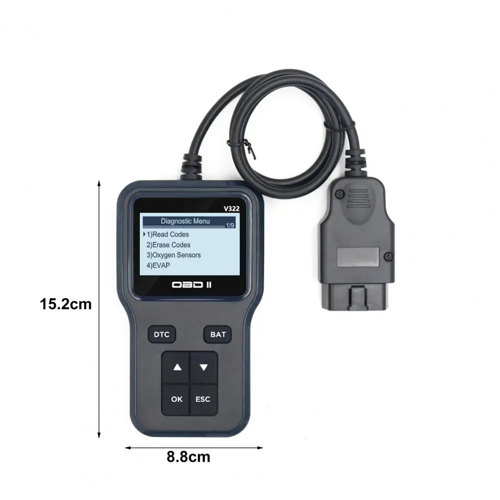 V322 Diagnostic Tool Universal Fault Query Portable Oxygen Sensor Test Engine OBD Code Reader for Car | Автомобили и мотоциклы