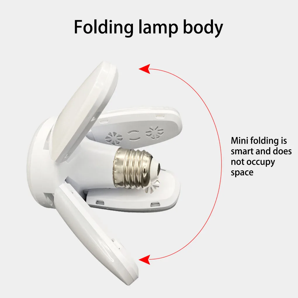 

LED Folding Light Portable E27 Thread Fan Shape Mini 5400lm Waterproof Dustproof Home School Corridor Ceiling Lamp