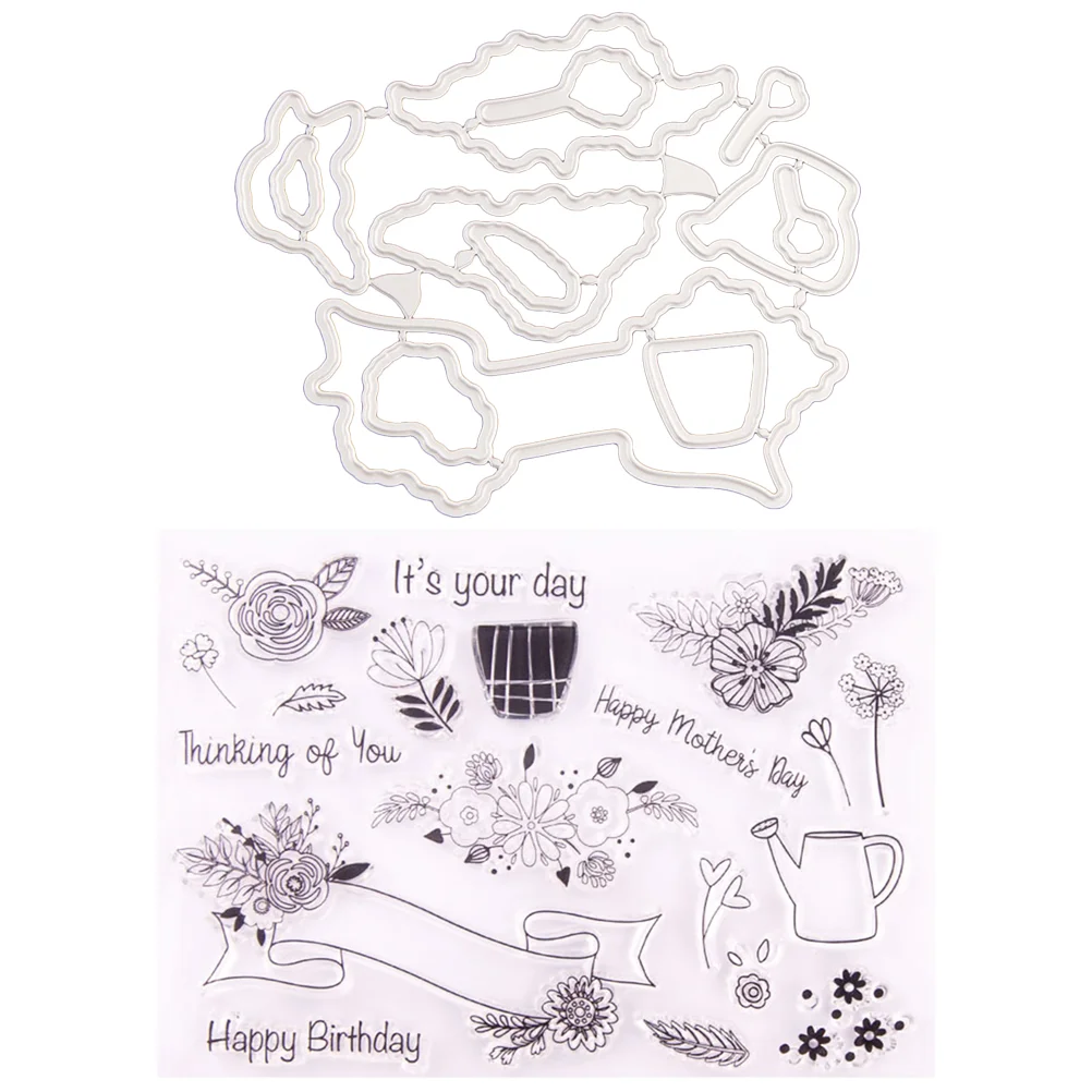 

1 Set DIY Seal Stamps Cutting Stencils Scrapbook Diary Book Seal Template Decorative Clear Stamp for Making Style 10