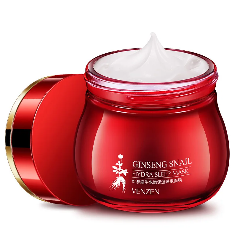55g Red Ginseng Snail Essence Cream Anti-aging Moisturizing Whitening Anti-acne Wrinkle Hyaluronic Acid Skin Care free shipping
