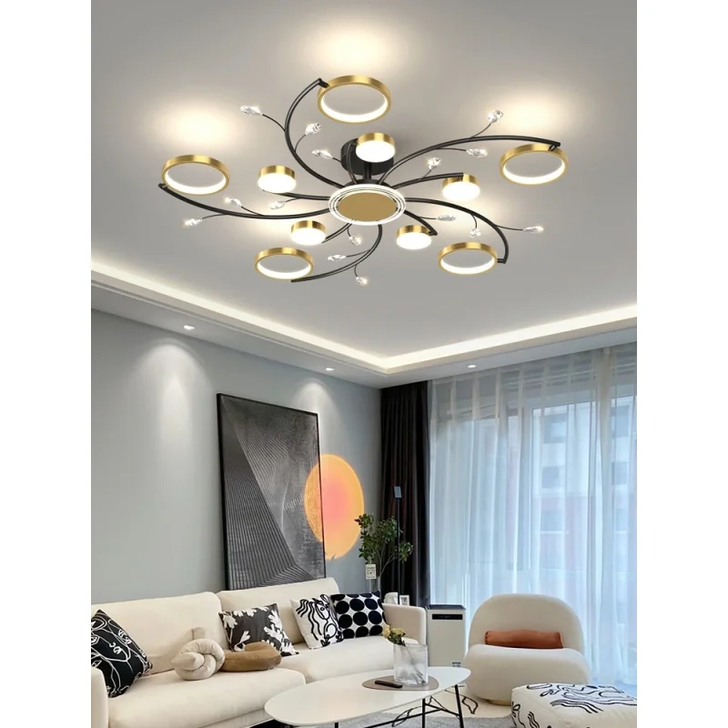 

Ceiling Lamp Lamp in the Living Room Nordic Simple Modern Atmosphere2022New Internet-Famous Crystal Whole House Lighting